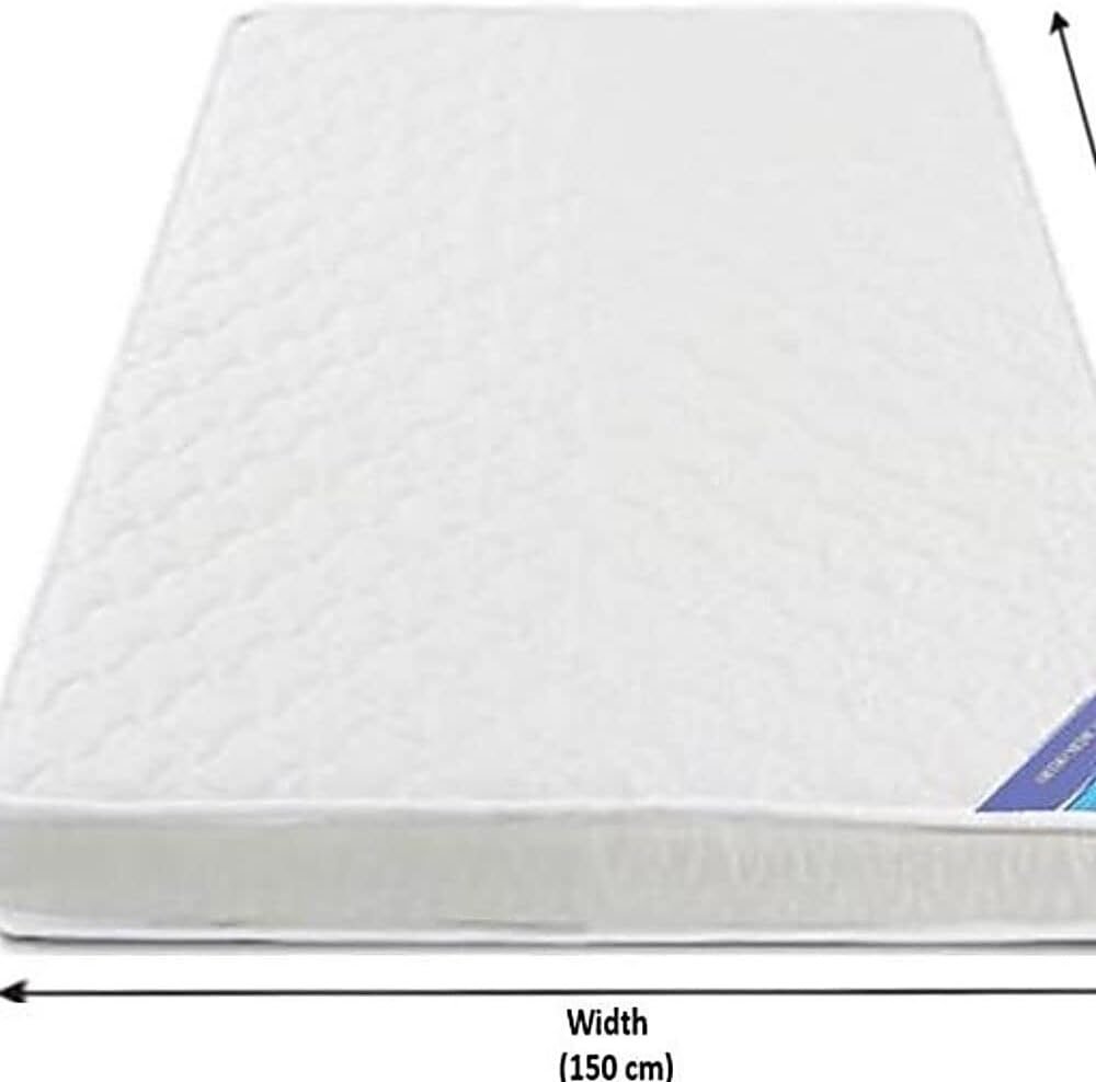 A AWF AL WADI FURNITURE SINCE 1991 Queen Size Medicated Mattress, 150W x 200L x 10H cm, WHITE