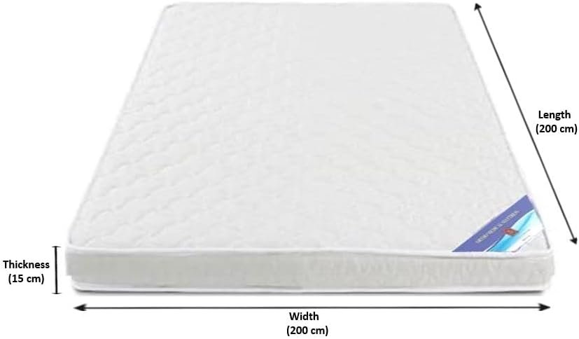 416-AdHuMML._AC_ (1) A AWF AL WADI FURNITURE SINCE 1991 King Size Medicated Mattress, 200W x 200L x 15H cm, WHITE