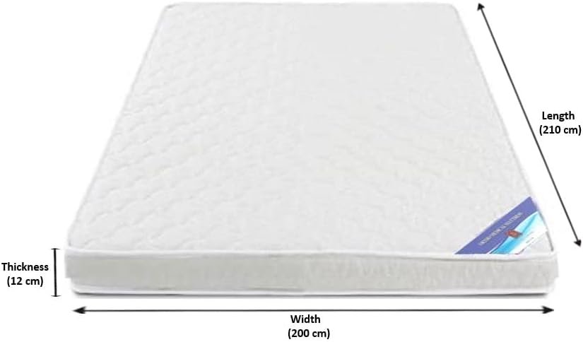 A AWF AL WADI FURNITURE SINCE 1991 King Size Medicated Mattress, 200W x 210L x 12H cm, WHITE