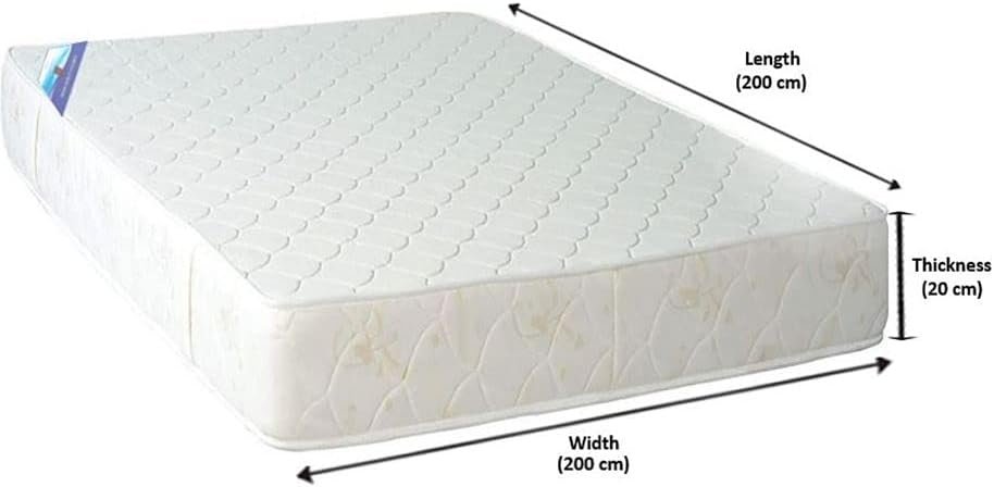 A AWF AL WADI FURNITURE SINCE 1991 King Size Medicated Mattress, 200W x 200L x 20H cm, WHITE