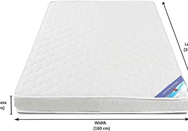 A AWF AL WADI FURNITURE SINCE 1991 Double Size Medicated Mattress, 160W x 190L x 15H cm, WHITE