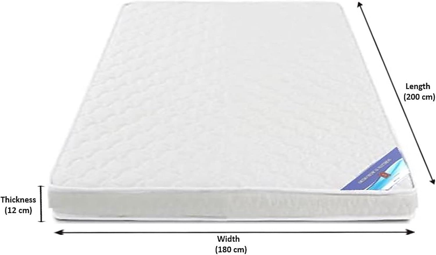 51jZBpgRguL._AC_SL1500_ A AWF AL WADI FURNITURE SINCE 1991 King Size Medicated Mattress, 180W x 200L x 12H cm, WHITE