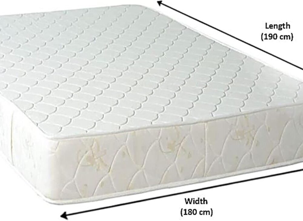 A AWF AL WADI FURNITURE SINCE 1991 King Size Medicated Mattress, 180W x 190L x 20H cm, WHITE