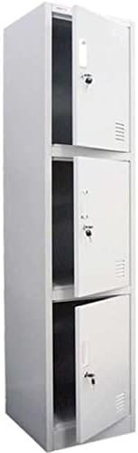 A AWF AL WADI FURNITURE SINCE 1991 Three Tier Steel Locker Cabinet for Home,Office,School,Halls,Warehouses,Workplaces,Hospitals,Clinics,Gyms,Industries,Factories,Compartments - GREY