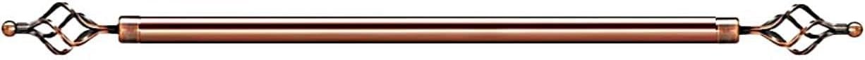 A AWF AL WADI FURNITURE SINCE 1991 Roman Pole Style Double Extendable Curtain Rod, Metal Single Rod Window Treatment Rod Drapery Rod (ROSE GOLD, 200 – 400 cm)
