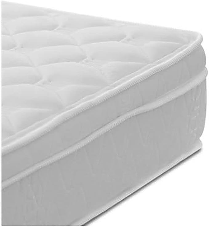 A AWF AL WADI FURNITURE SINCE 1991 Box Top Series Super King Mattress, Multilayer Euro Top Mattress Single Breathable Foam, Soft Top Feel, Spine Balance, 210L x 200W x 18H cm, WHITE