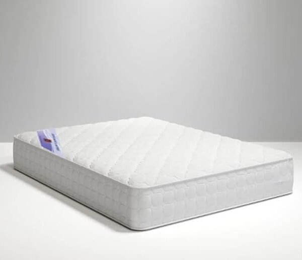 A AWF AL WADI FURNITURE SINCE 1991 Queen Hybrid Bonnel Pocket Spring Mattress Series for Bed Breathable Foam,Jacquard Quilted Fabric - Soft Feel, Spine Support, 190L x 160W x 25H cm, WHITE