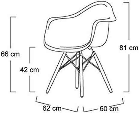 AE Set of 4 Plastic Arm Dining Chairs, Office Chairs - WHITE (Four Seats)