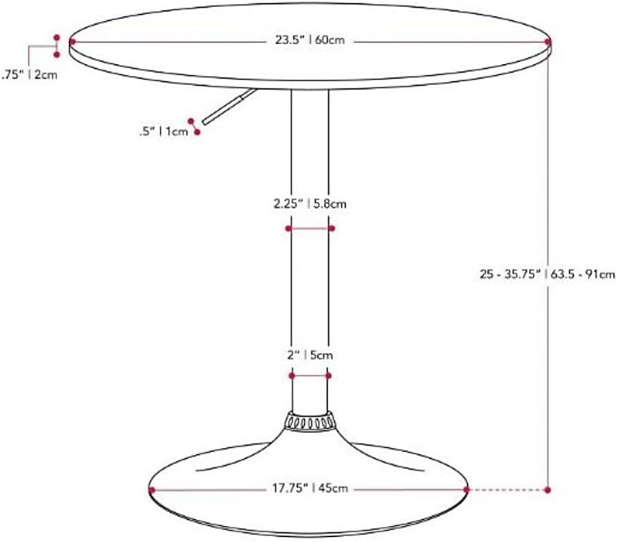 41s7HbUITgL._AC_ (1) AWF AL WADI FURNITURE® 3-Piece Adjustable Round MDF Wood Bar Table Set with 2 Bar Stools for Pub Counter Kitchen Home PU Leather Bar Chairs with Footrest 360°Swivel Perfect for Small Space, Black