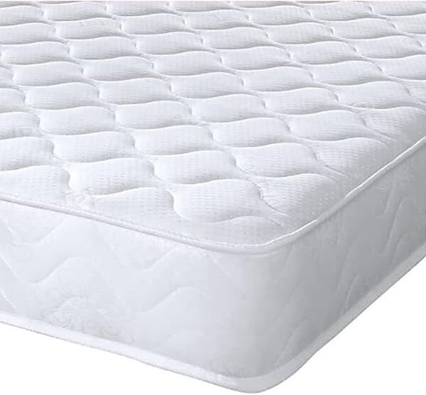 A AWF AL WADI FURNITURE SINCE 1991 Queen Hybrid Bonnel Pocket Spring Mattress Series for Bed Breathable Foam,Jacquard Quilted Fabric - Soft Feel, Spine Support, 205L x 155W x 20H cm, WHITE