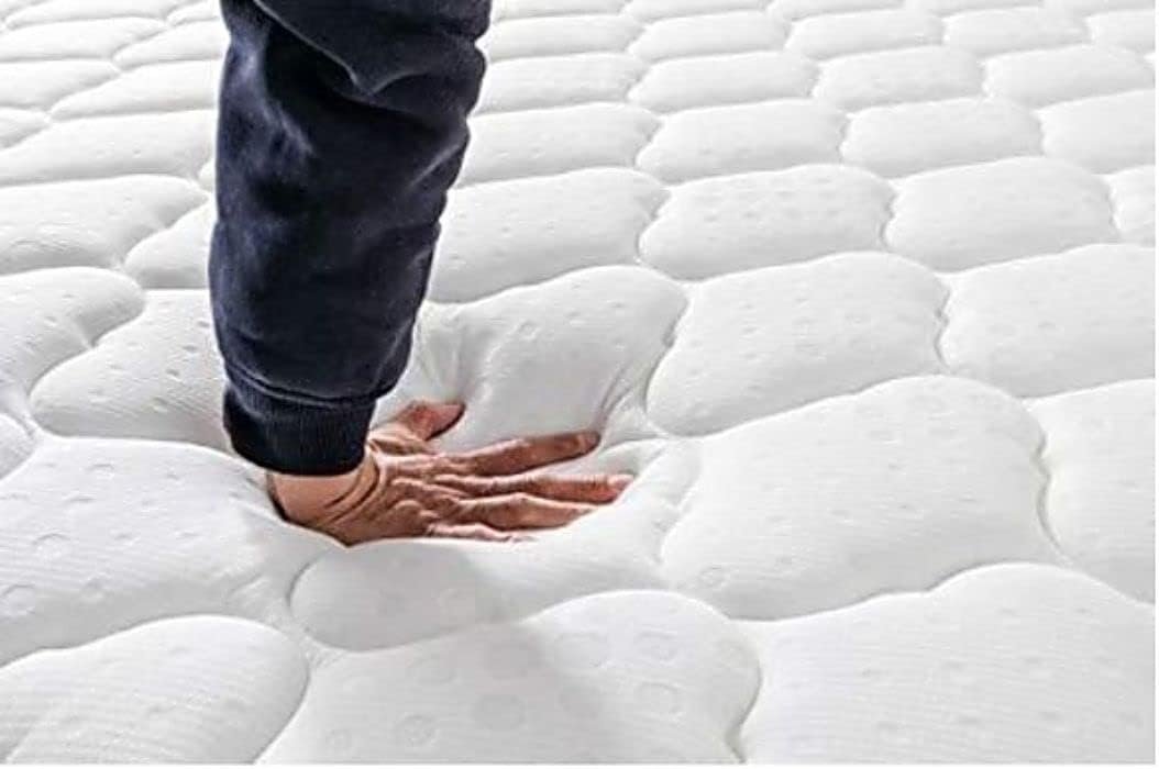 516WwlDtg8L._AC_SL1054_ A AWF AL WADI FURNITURE SINCE 1991 Single Multilayer Hybrid Pocket Spring Mattress Twin Breathable Foam - Soft Feel, Spine Support, Box Top Series, 190L x 100W x 26H cm, WHITE