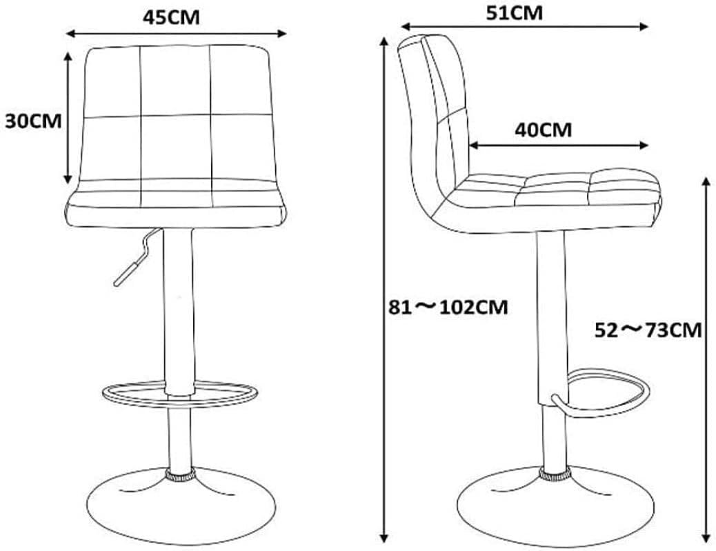 518p2Di-OtL._AC_SL1038_ AWF AL WADI FURNITURE® 3-Piece Adjustable Round MDF Wood Bar Table Set with 2 Bar Stools for Pub Counter Kitchen Home PU Leather Bar Chairs with Footrest 360°Swivel Perfect for Small Space, Black