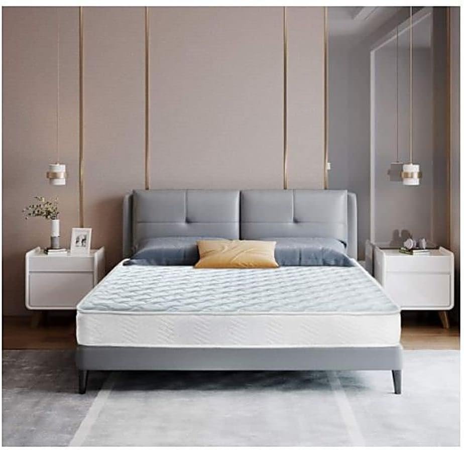 51A-JBeWSaL._AC_ (2) A AWF AL WADI FURNITURE SINCE 1991 Queen Hybrid Bonnel Pocket Spring Mattress Series for Bed Breathable Foam,Jacquard Quilted Fabric - Soft Feel, Spine Support, 200L x 150W x 25H cm, WHITE