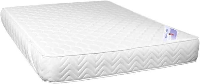 A AWF AL WADI FURNITURE SINCE 1991 Double Hybrid Bonnel Pocket Spring Mattress Series for Bed Breathable Foam,Jacquard Quilted Fabric - Soft Feel, Spine Support, 200L x 135W x 20H cm, WHITE