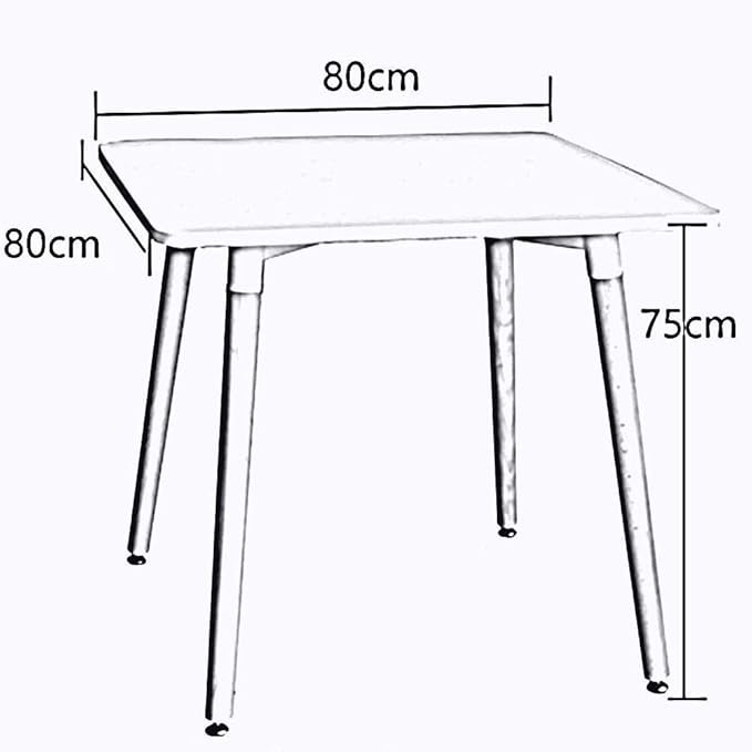 A AWF AL WADI FURNITURE SINCE 1991 Square Dining Table and Patchwork Chairs Set of 4, 1 Piece Kitchen White Wooden Dining Room Table with 4 Fabric Cushioned Colorful Chairs