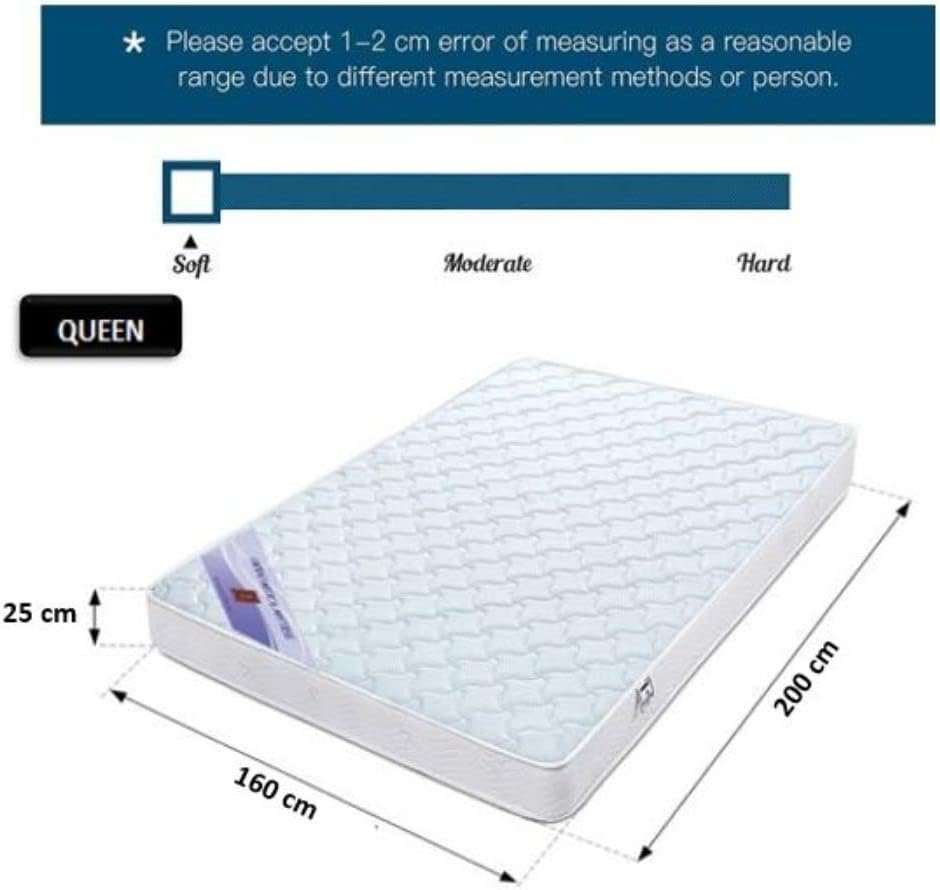 A AWF AL WADI FURNITURE SINCE 1991 Queen Hybrid Bonnel Pocket Spring Mattress Series for Bed Breathable Foam,Jacquard Quilted Fabric - Soft Feel, Spine Support, 200L x 160W x 25H cm, WHITE