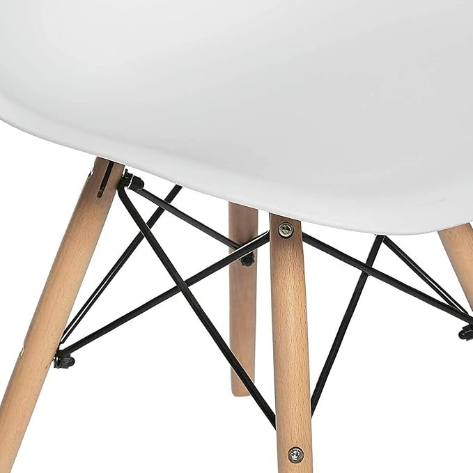 61dtzoM2qQL._AC_SX679_ A AWF AL WADI FURNITURE SINCE 1991 Set of 2 Eames Plastic Dining Chairs with Solid Metal Webbing Legs - White