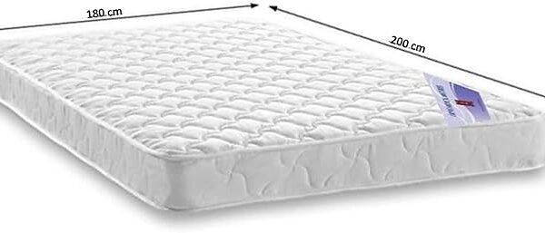 A AWF AL WADI FURNITURE SINCE 1991 King Hybrid Bonnel Pocket Spring Mattress Series for Bed Breathable Foam,Jacquard Quilted Fabric - Soft Feel, Spine Support, 200L x 180W x 20H cm, WHITE