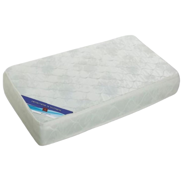 A AWF AL WADI FURNITURE SINCE 1991 Single Crib, Toddler Ortho Medical Mattress, 60W x 100L x 12H cm, WHITE